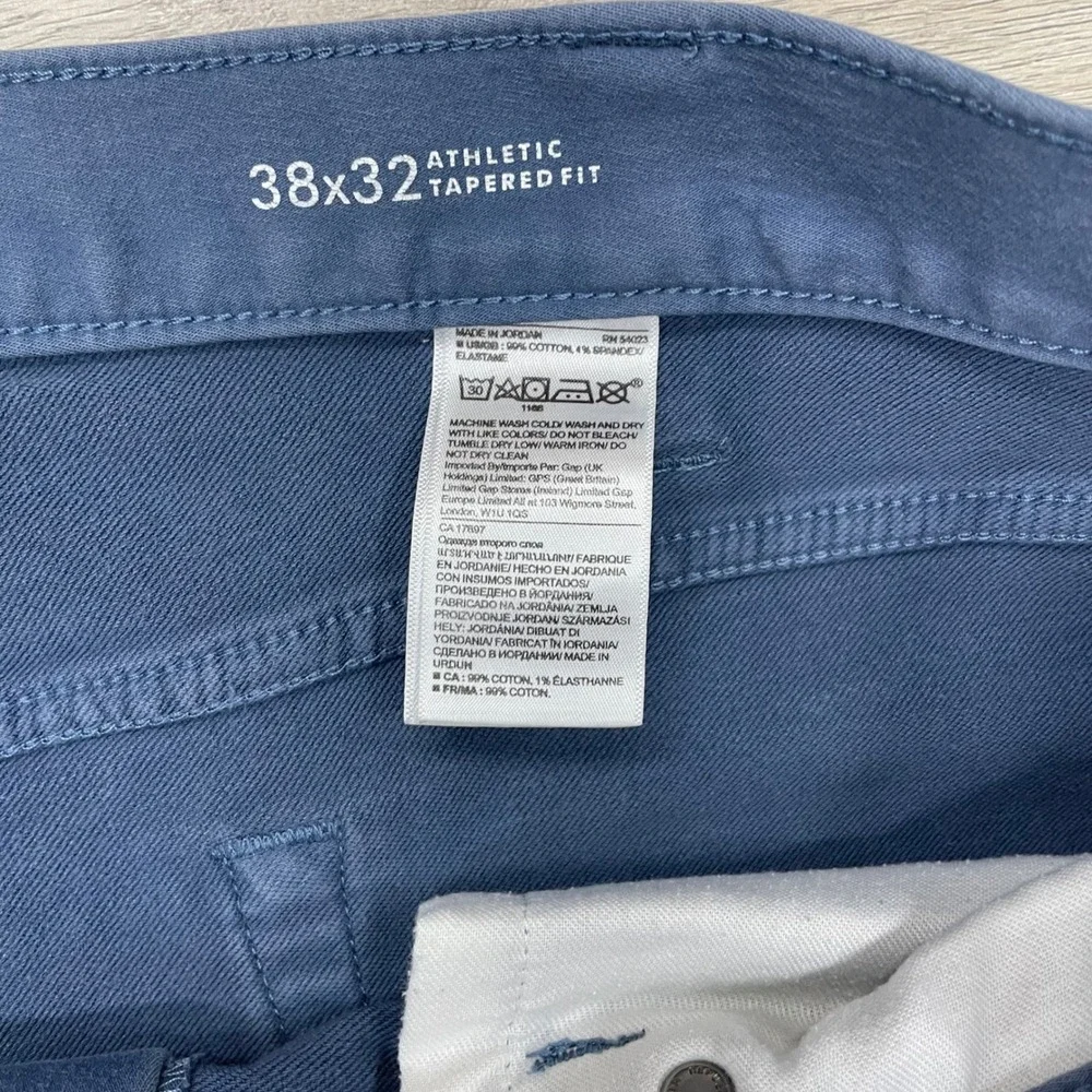 Banana Republic Traveler Pants Mens 38x32 Blue Shadow Athletic Tapered Fit